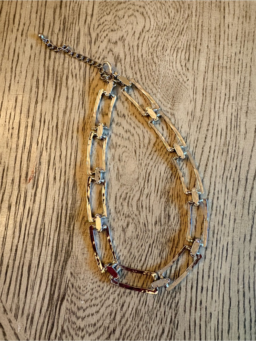 Chunky Silver Link Statement Necklace - Women's Jewelry - Picture 5 of 7